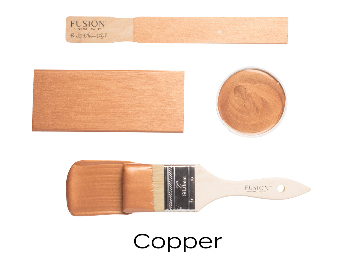 Fusion Mineral Paint Metallics Copper Möbelbiten