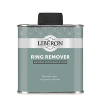 Liberon ring remover, ett medel som kan användas för att ta bort vita ringar på möbler. 