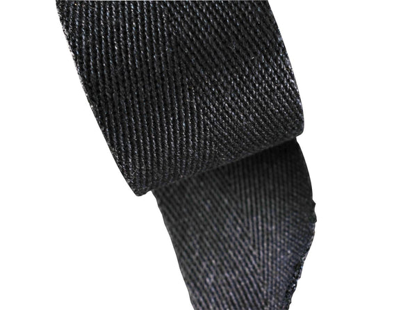 Sadelgjord linne 50 mm, svart lin/svart bomull